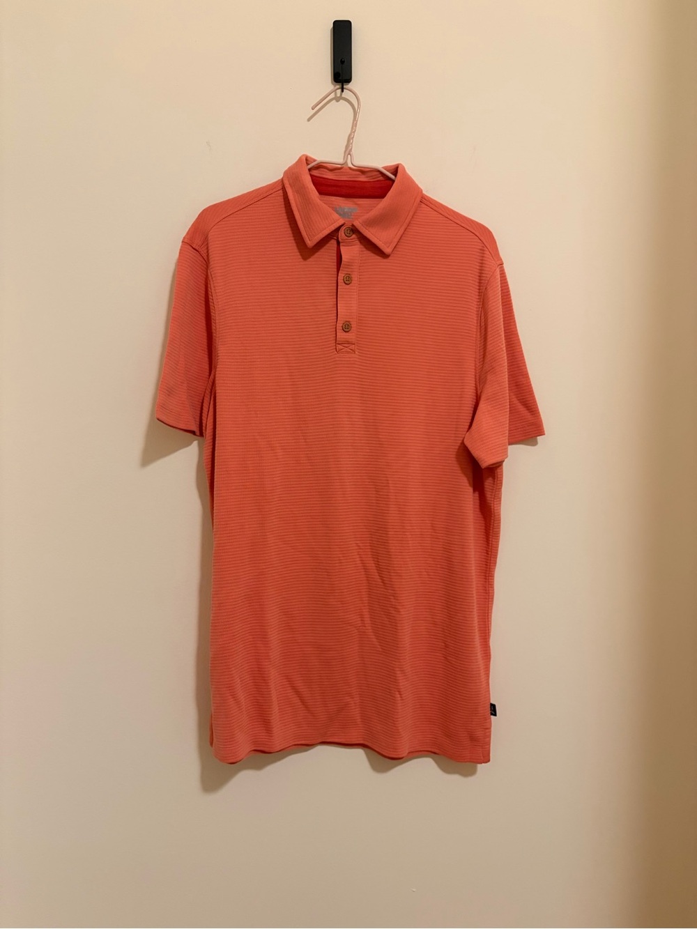 Lands' End Men's Textured Coral Polo Shirt